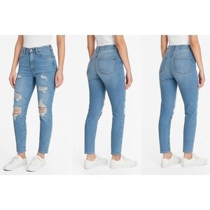 High Rise Blue Jeans